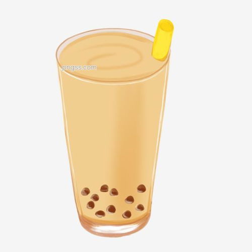 午后的一杯温暖 珍珠奶茶插画赏析